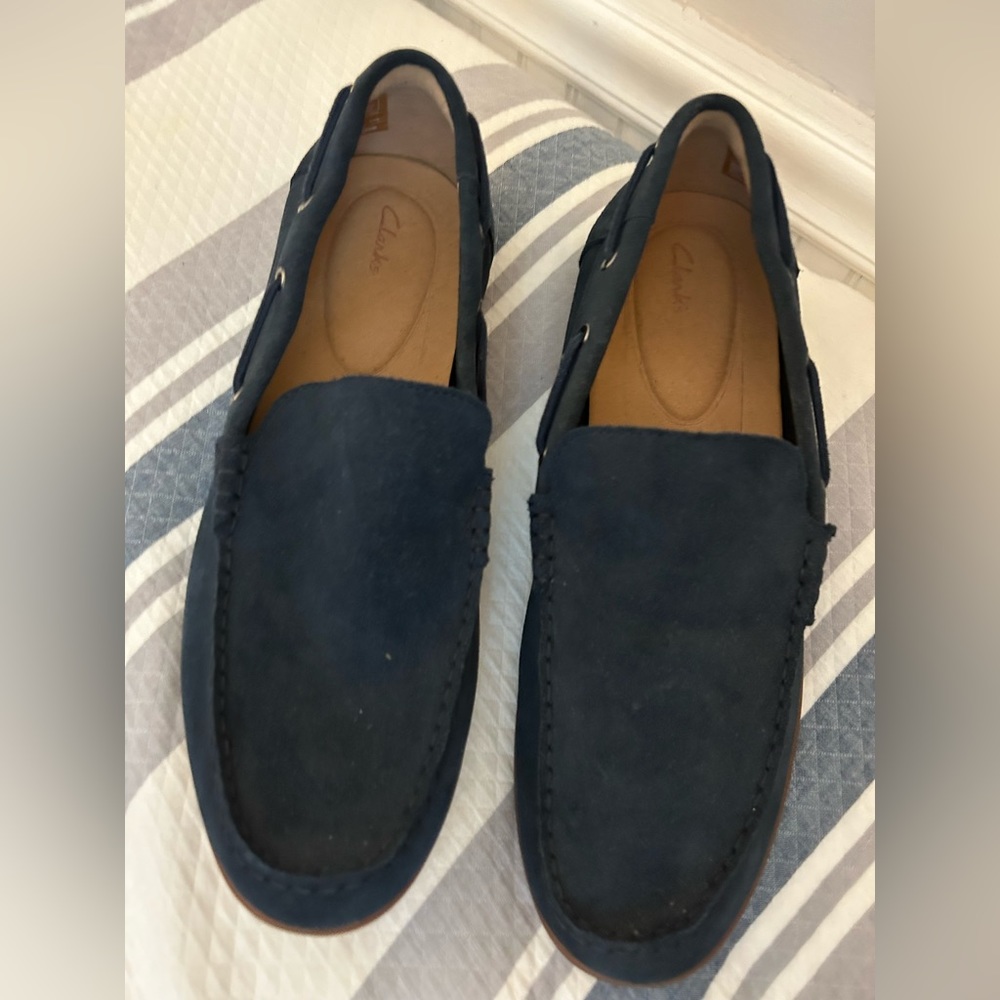Clarks Men’s Navy Blue Loafers